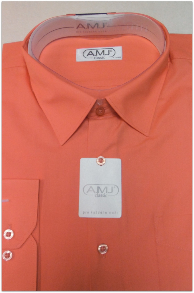 Pánská košile oranžová - nadměrné oděvy