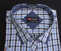 Pánská košile - 4xl - 5xl - 6xl - 7xl- 8xl - kostka modrá