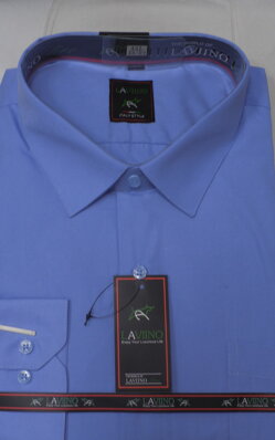 Pánská společenská košile modrá -3XL-4XL-5XL-6XL-7XL-8XL