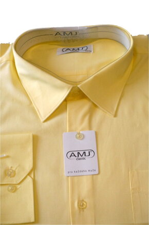 Pánská společenská košile - nadměrné velikosti-žlutá