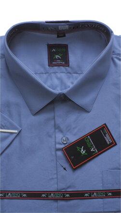 Pánská společenská košile - šedá- 4xl-5xl-6xl -7xl - 8xl - krátký rukáv