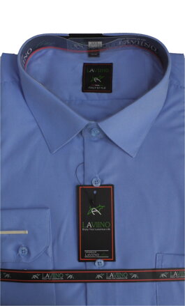Pánská společenská košile modrá -3XL-4XL-5XL-6XL-7XL-8XL