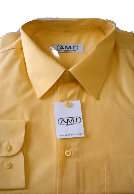 Pánská společenská košile - nadměrné velikosti žlutá