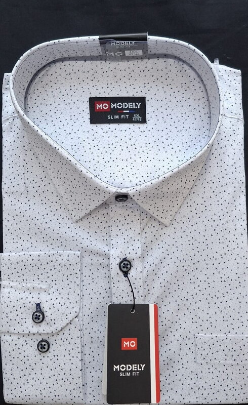 Pánská bíla moderní košile - 3xl-8xl
