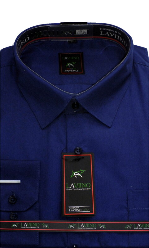 Pánská společenská košile 4xl - 5 xl -6xl -7xl - 8xl - tmavě modrá
