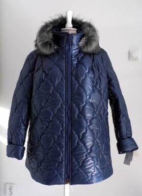 Dámská zimní bunda  - nadměrné velikosti - modrá