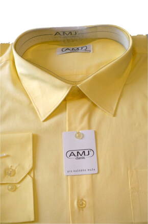 Pánská společenská košile - nadměrné velikosti-žlutá